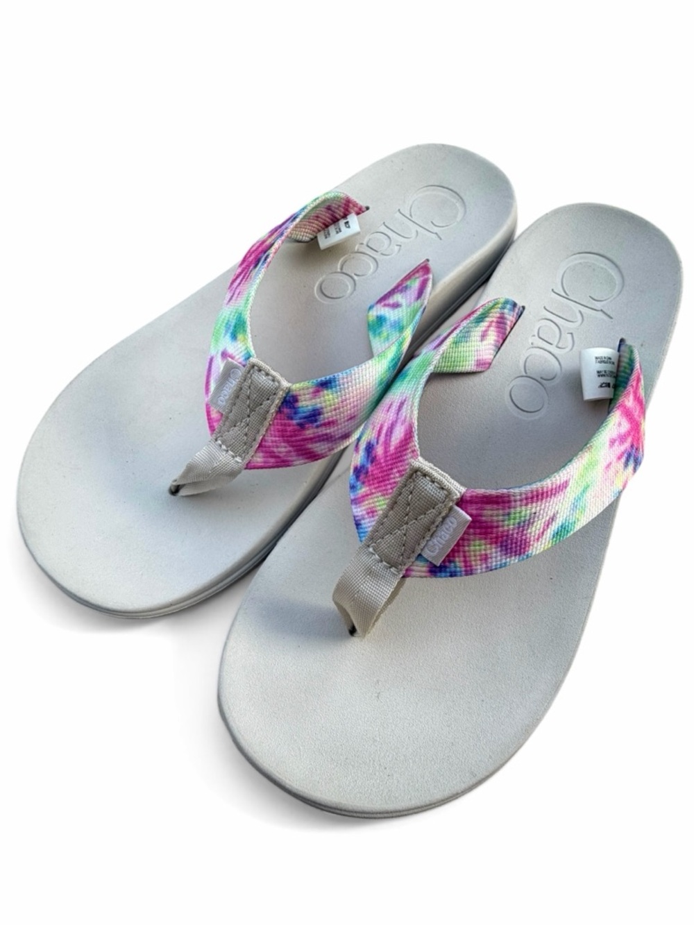 Chaco Flip Flops Tie Dye Strap Sandals‎ Womens Size 8